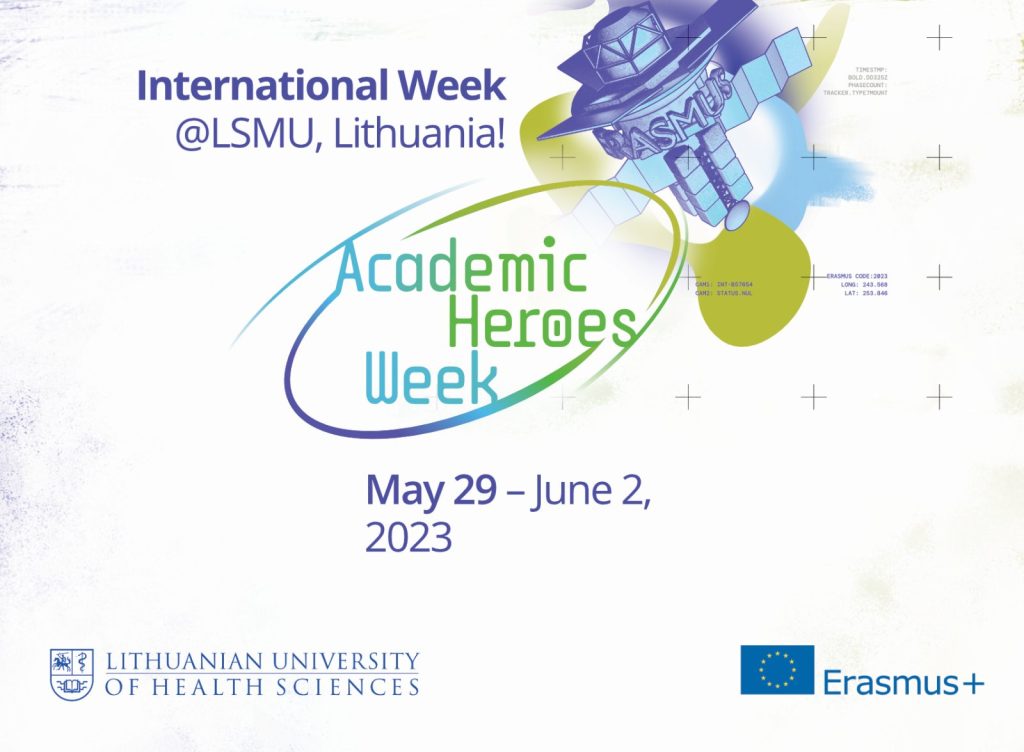 Участь у Academic Heroes Week, організованим Литовським університетом наук здоров’я (LSMU) у рамках програми Erasmus+